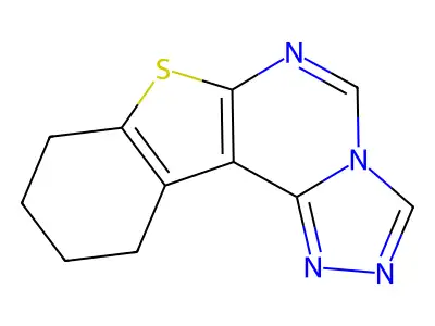 8,9,10,11-Tetrahydro[1]benzothieno[3,2-E][1,2,4]triazolo[4,3-c]pyrimidine structure