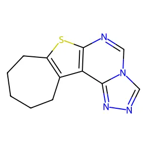 9,10,11,12-Tetrahydro-8H-cyclohepta[4,5]thieno[3,2-E][1,2,4]triazolo[4,3-c]pyrimidine structure