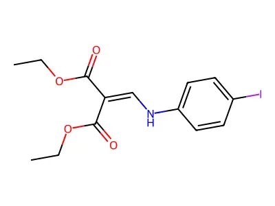 Diethyl 2-((4-iodophenylamino)methylene)malonate structure