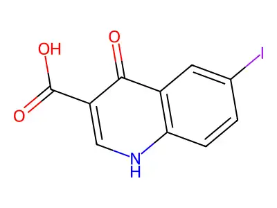 6-Iodo-4-oxo-1,4-dihydroquinoline-3-carboxylic acid structure