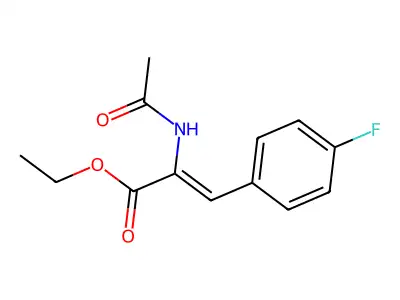 Ethyl 2-acetamido-3-(4-fluorophenyl)prop-2-enoate structure