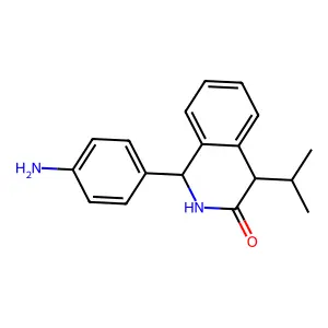 3(2H)-Isoquinolinone, 1,4-dihydro-1-(4-aminophenyl)-4-(1-methylethyl)- structure