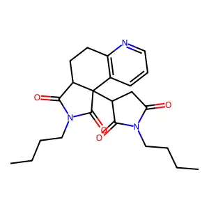 2-butyl-9b-(1-butyl-2,5-dioxopyrrolidin-3-yl)-4,5-dihydro-3aH-pyrrolo[3,4-f]quinoline-1,3-dione structure
