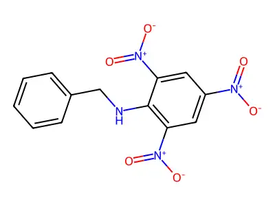 Benzenemethanamine, N-(2,4,6-trinitrophenyl)- structure
