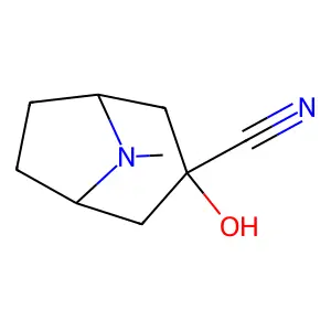 3-Hydroxy-8-methyl-8-azabicyclo[3.2.1]octane-3-carbonitrile structure