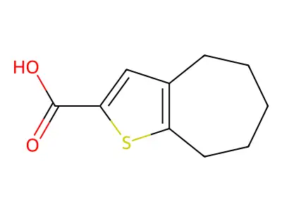 4,5,6,7-Tetrahydro-1-benzothiophene-2-carboxylic acid structure
