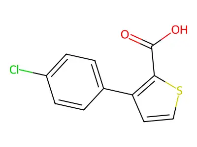 3-(4-chlorophenyl)thiophene-2-carboxylic Acid structure