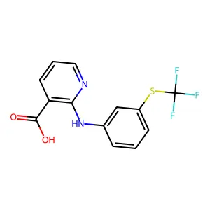 2-((3-((Trifluoromethyl)thio)phenyl)amino)-3-pyridinecarboxylic acid structure