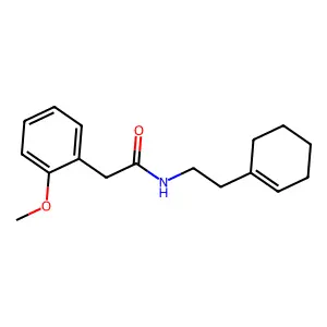 N-[2-(cyclohexen-1-yl)ethyl]-2-(2-methoxyphenyl)acetamide structure