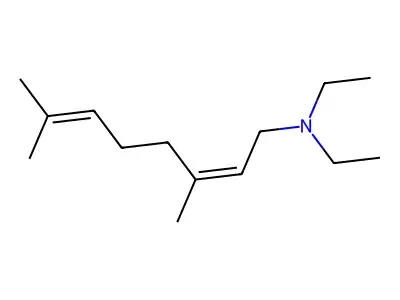 N,N-二乙基-3,7-二甲基辛-2,6-二烯-1-胺 structure