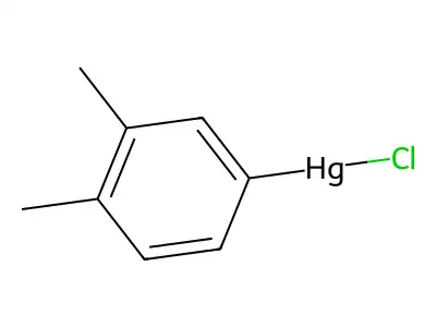Chloro(3,4-dimethylphenyl)mercury structure