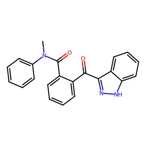 2-(1H-indazole-3-carbonyl)-N-methyl-N-phenylbenzamide structure