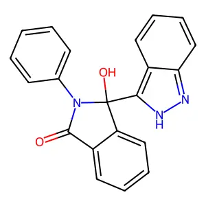 3-Hydroxy-3-(2H-indazol-3-yl)-2-phenyl-2,3-dihydro-1H-isoindol-1-one structure