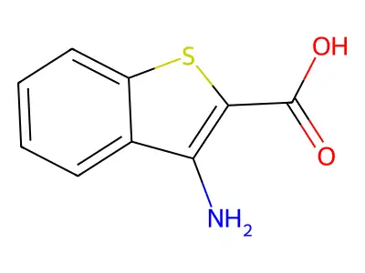 3-Amino-1-benzothiophene-2-carboxylic acid structure