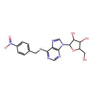 Se-(p-Nitrobenzyl)-6-selenoinosine structure