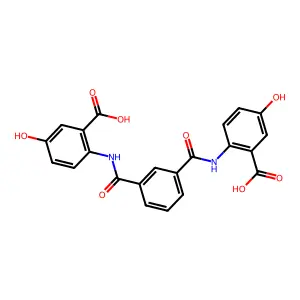 6,6'-(Isophthaloylbis(azanediyl))bis(3-hydroxybenzoic acid) structure