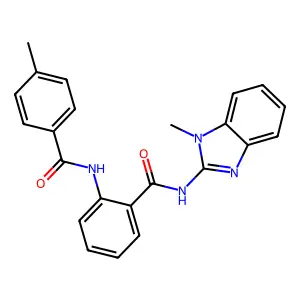 N-(1-methylbenzimidazol-2-yl)-2-[(4-methylbenzoyl)amino]benzamide structure