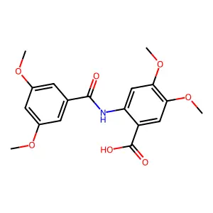 2-[(3,5-Dimethoxybenzoyl)amino]-4,5-dimethoxybenzoic acid structure