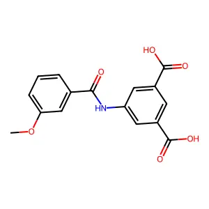 5-{[(3-Methoxyphenyl)carbonyl]amino}benzene-1,3-dicarboxylic acid structure