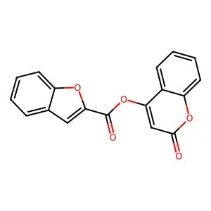 (2-Oxochromen-4-yl) 1-benzofuran-2-carboxylate structure