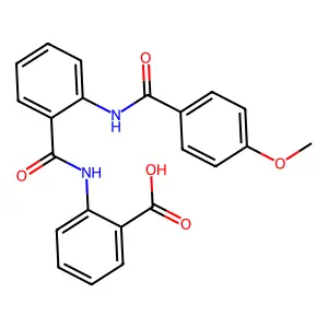 2-(2-(4-Methoxybenzamido)benzamido)benzoic acid structure