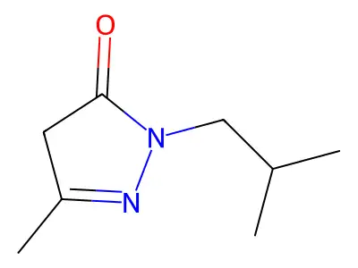 2-isobutyl-5-methyl-2,4-dihydro-3H-pyrazol-3-one structure