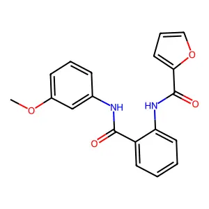 N-[2-[(3-methoxyphenyl)carbamoyl]phenyl]furan-2-carboxamide structure
