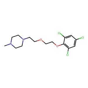 1-Methyl-4-[2-[2-(2,4,6-trichlorophenoxy)ethoxy]ethyl]piperazine structure