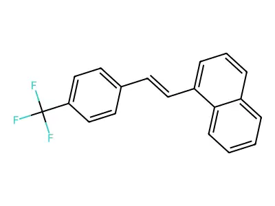 1-[2-[4-(Trifluoromethyl)phenyl]ethenyl]naphthalene structure