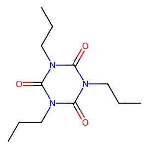 1,3,5-tripropyl-1,3,5-triazine-2,4,6(1H,3H,5H)-trione structure