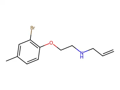 N-烯丙基-N-[2-(2-溴-4-甲苯氧基)乙基]胺 structure