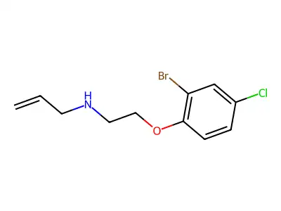N-allyl-N-[2-(2-bromo-4-chlorophenoxy)ethyl]amine structure