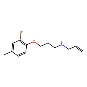 N-allyl-N-[3-(2-bromo-4-methylphenoxy)propyl]amine structure
