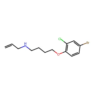 N-allyl-N-[4-(4-bromo-2-chlorophenoxy)butyl]amine structure