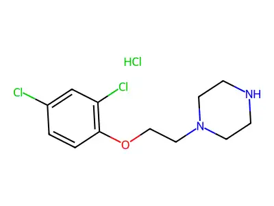 2,4-Dichloro-1-(2-piperazinylethoxy)benzene structure