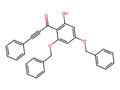 2-Propyn-1-one, 1-[2-hydroxy-4,6-bis(phenylmethoxy)phenyl]-3-phenyl- structure