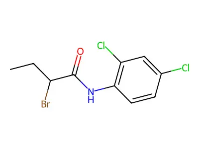 2-bromo-N-(2,4-dichlorophenyl)butanamide structure