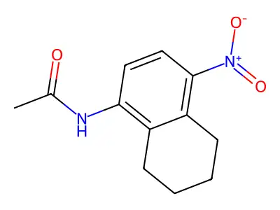 N-(4-nitro-5,6,7,8-tetrahydronaphthalen-1-yl)acetamide structure