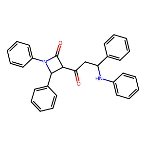 3-(3-Anilino-3-phenylpropanoyl)-1,4-diphenylazetidin-2-one structure