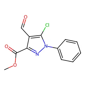 methyl 5-chloro-4-formyl-1-phenyl-1H-pyrazole-3-carboxylate structure