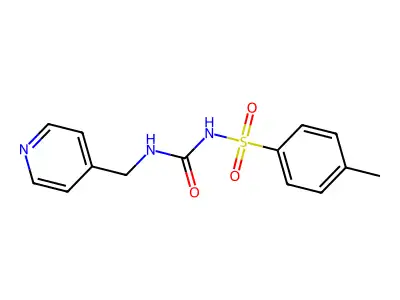 4-{[({[(4-Methylphenyl)sulfonyl]amino}carbonyl)amino]methyl}pyridine structure