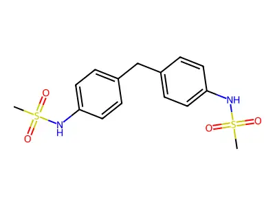 N-[4-[[4-(methanesulfonamido)phenyl]methyl]phenyl]methanesulfonamide structure