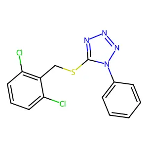 5-[(2,6-dichlorobenzyl)sulfanyl]-1-phenyl-1H-tetrazole structure