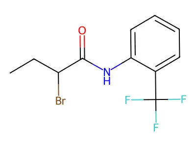 2-bromo-N-[2-(trifluoromethyl)phenyl]butanamide structure