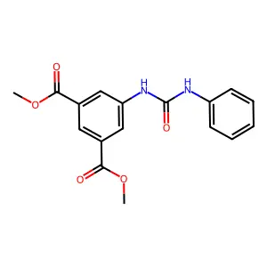 Methyl 3-(methoxycarbonyl)-5-((phenylamino)carbonylamino)benzoate structure