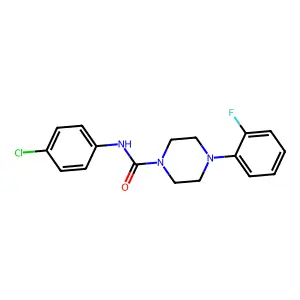 N-(4-chlorophenyl)-4-(2-fluorophenyl)piperazine-1-carboxamide structure