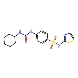 1-Cyclohexyl-3-[4-(1,3-thiazol-2-ylsulfamoyl)phenyl]urea structure