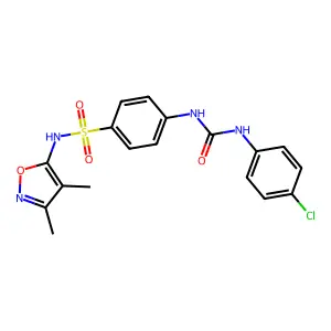 1-(4-Chlorophenyl)-3-[4-[(3,4-dimethyl-1,2-oxazol-5-yl)sulfamoyl]phenyl]urea structure