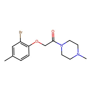 2-(2-Bromo-4-methylphenoxy)-1-(4-methylpiperazin-1-yl)ethanone structure