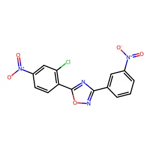 5-(2-Chloro-4-nitrophenyl)-3-(3-nitrophenyl)-1,2,4-oxadiazole structure